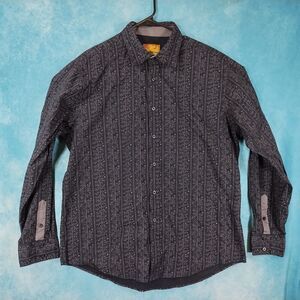 R-Vintage Men's Long Sleeve Shirt, Black/Gray, Size XL
